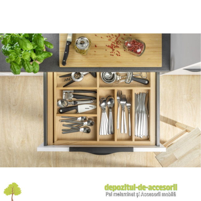 Maner de aluminiu PICADO, negru mat, L296mm