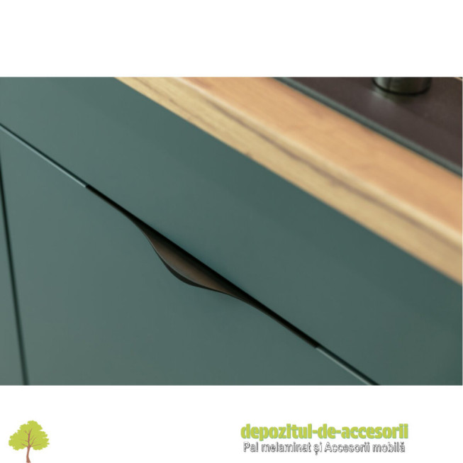 Maner de aluminiu PICADO, negru mat, L296mm