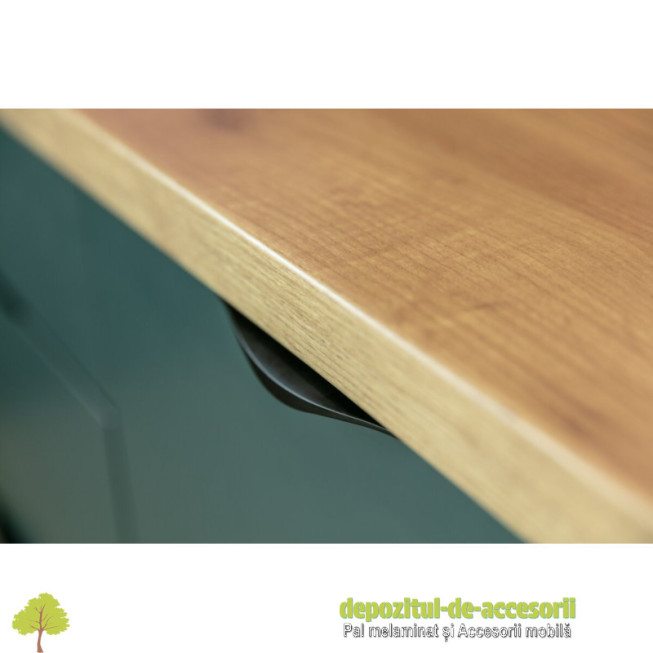 Maner de aluminiu PICADO, negru mat, L296mm