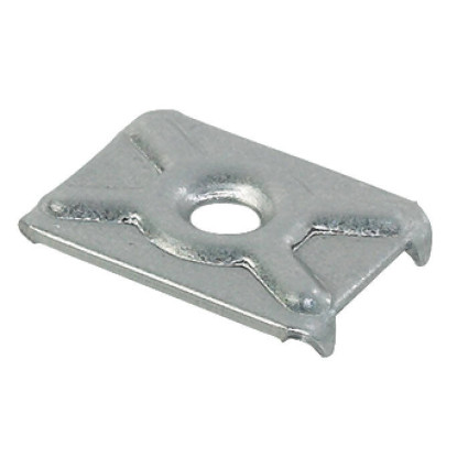 Plăcuță fixare panou spate mobilier, din oțel, prindere cu șuruburi