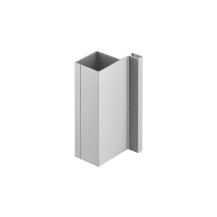 Profil din aluminiu, sistem fără mânere VELLO, T cu o singură față, argintiu, lungime 3 m