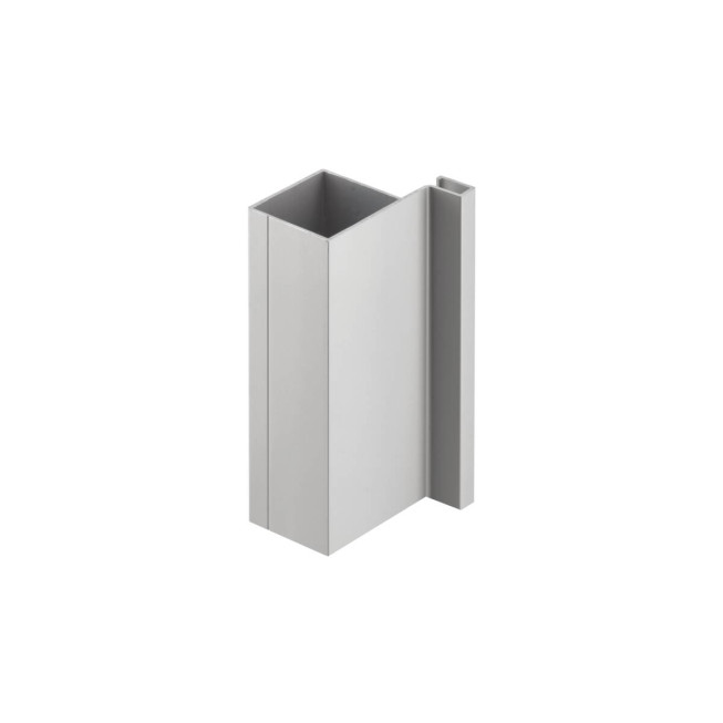 Profil din aluminiu, sistem fără mânere VELLO, T cu o singură față, argintiu, lungime 3 m