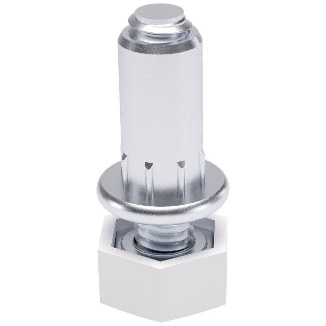Nivelator pre‑asamblat cu cap hexagonal Ø30 mm – alb