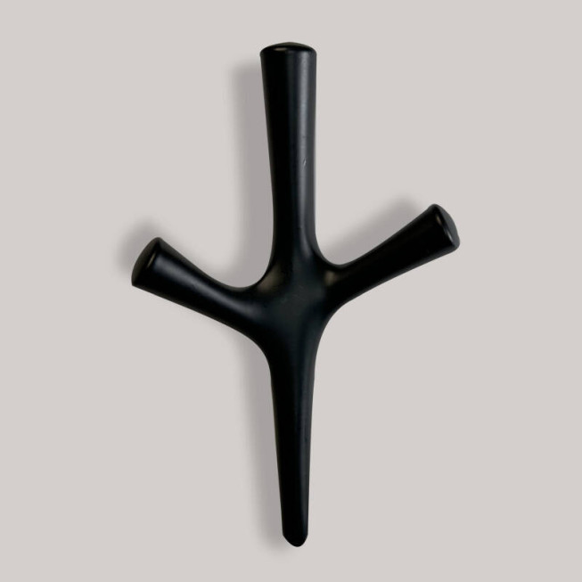Cuier mobilă DCM-C4, agățătoare metalică modernă, negru