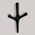 Cuier mobilă DCM-C4, agățătoare metalică modernă, negru