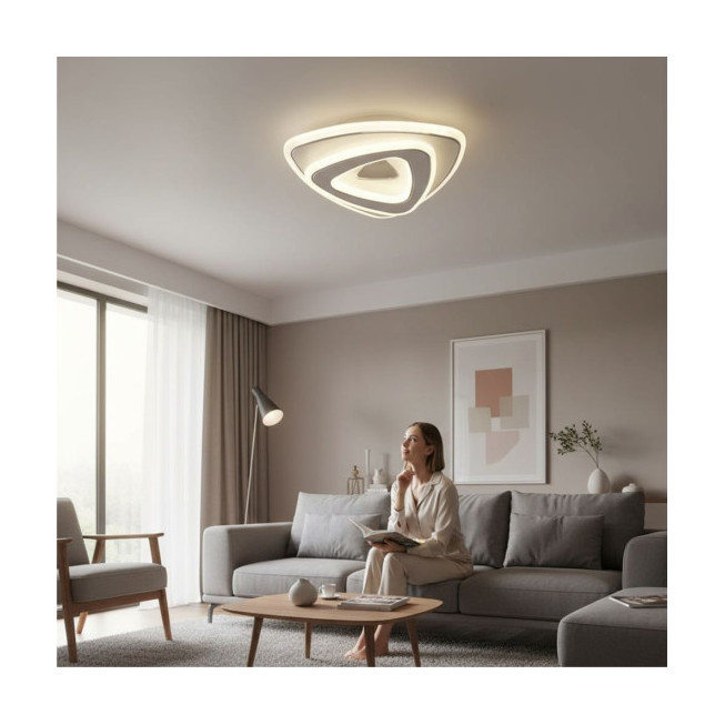 Plafonieră LED Sponde 48 W, 3900 lm, 3 Temperaturi de Culoare (3000K/4000K/6500K), 240×55 mm