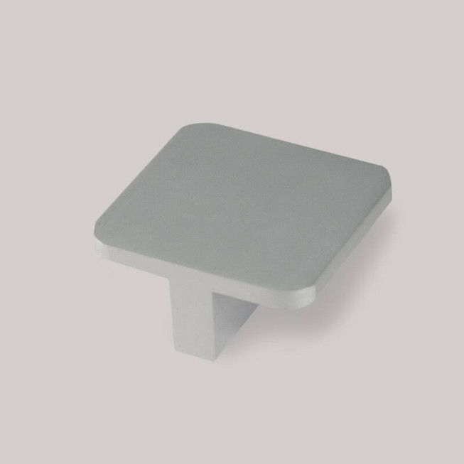 Buton mobilă 718, 40×40 mm, finisaj modern, aluminiu