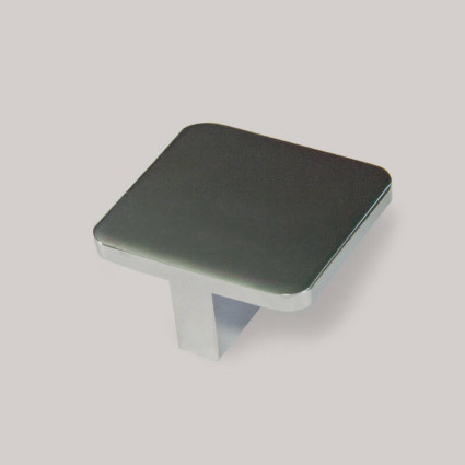 Buton mobilă 718, 40×40 mm, finisaj modern, crom