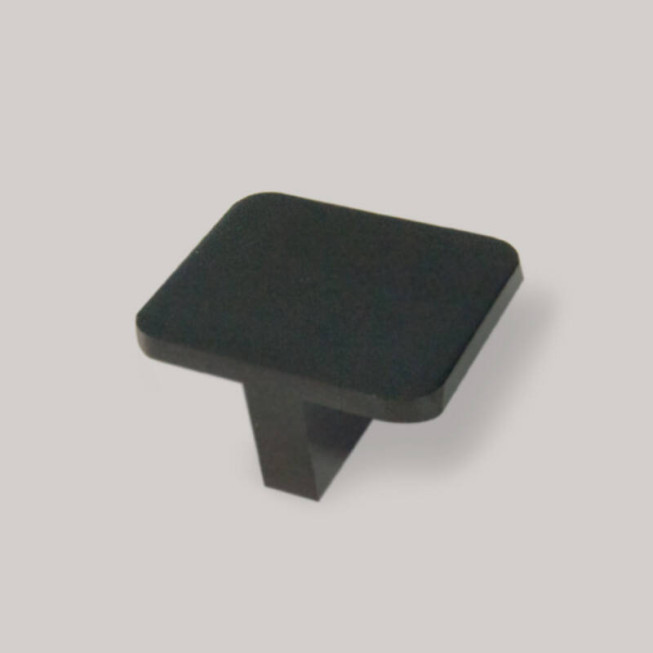 Buton mobilă 718, 40×40 mm, finisaj modern, negru