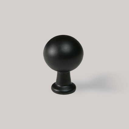 Buton mobilă „Oslo”,  finisaj modern, pentru sertare și uși de mobilier, negru