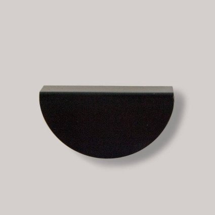Mâner mobilier semilună  1051, 64 mm, negru, design modern, finisaj elegant