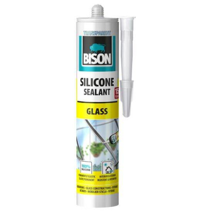 Silicon Sanitar și Universal Bison Glass, Transparent, 280ml