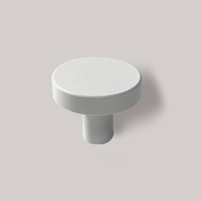 Buton Mobilier Clasic 1081, Finisaj Metalic, Design Ergonomic, alb mat