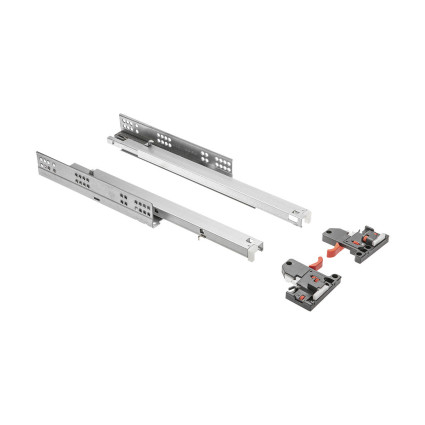 Glisieră Tip Tandem GTV, 450mm, Extragere Totală și Amortizare (Soft-Close)