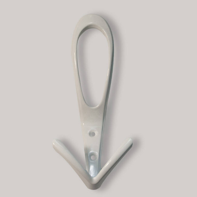Cuier Mobilier 8114L, Design Modern și Robust, Agățătoare Dublă pentru Hol, Dressing sau Baie, Alb