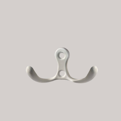 Cuier Mobilier 8127, Stil Retro-Elegant, Agățătoare Dublă Ornamentala pentru Hol și Mobilier Clasic, Alb