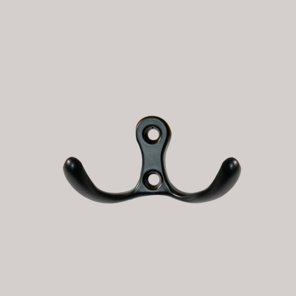 Cuier Mobilier 8127, Stil Retro-Elegant, Agățătoare Dublă Ornamentala pentru Hol și Mobilier Clasic, Negru