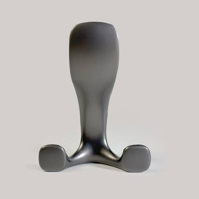 Cuier Mobilier 8143L, Design Organic și Fluid, Agățătoare Dublă pentru Hol, Dormitor sau Vestiar, Gri