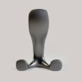 Cuier Mobilier 8143L, Design Organic și Fluid, Agățătoare Dublă pentru Hol, Dormitor sau Vestiar, Gri