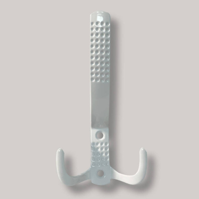 Cuier Metalic Tip Pom 641A, Suport Haine cu Design Elegant și Brațe Curbate, Alb