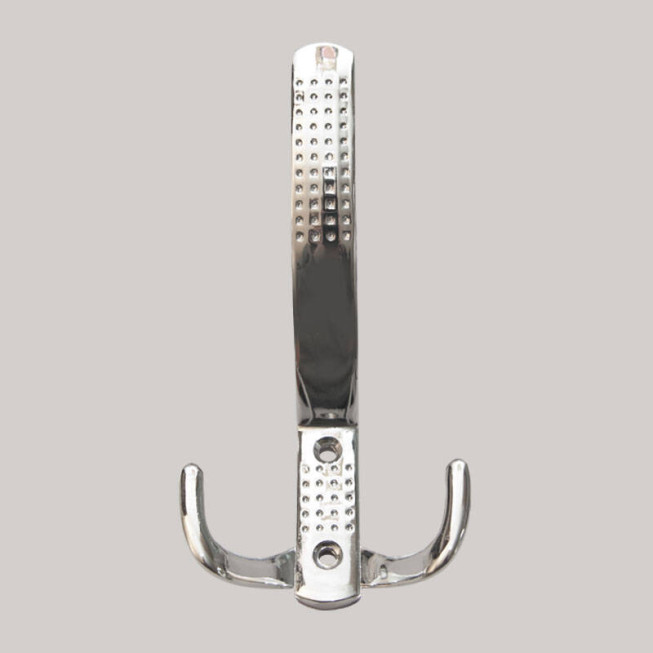 Cuier Metalic Tip Pom 641A, Suport Haine cu Design Elegant și Brațe Curbate, Crom