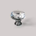 Buton Mobilă Glam Cristal, Mâner Transparent Tip Diamant pentru Mobilier Elegant