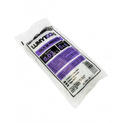 Folie de protecție Lumytools LT07668 5x4 m – folie transparentă pentru protejarea suprafețelor în construcții și renovări