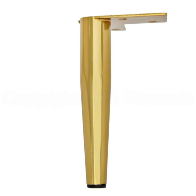 Picior metalic fix conic pentru mobilă 150mm Auriu – Elegant și rezistent