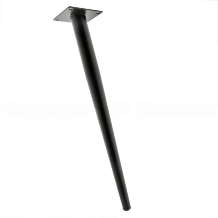 Picior metalic oblic pentru masă 420mm Negru – suport stabil pentru măsuțe moderne