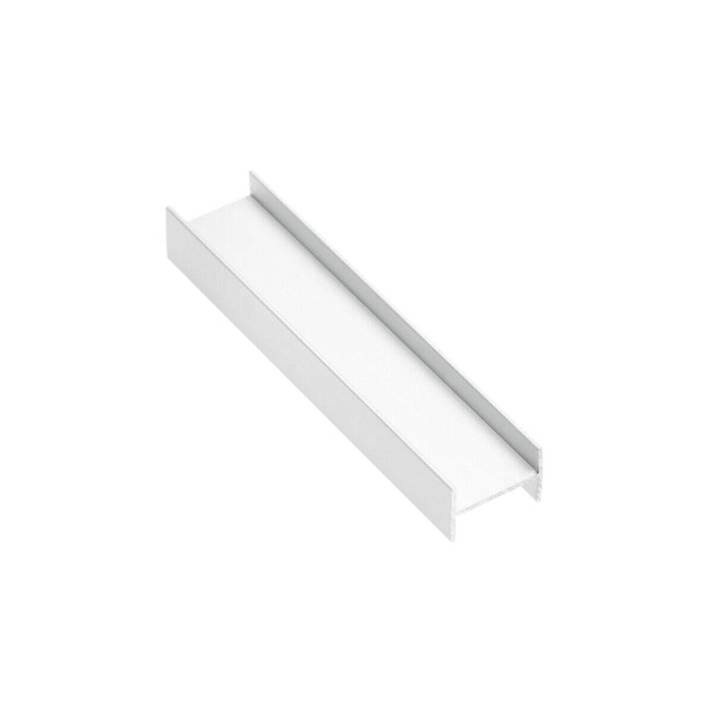 Profil aluminiu tip H GTV A-H18-300-10 3000 mm alb – sistem uși culisante mobilier 18 mm