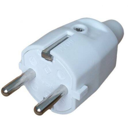 Ștecher electric Schuko universal pentru cablu alimentare 230V rezistent și sigur