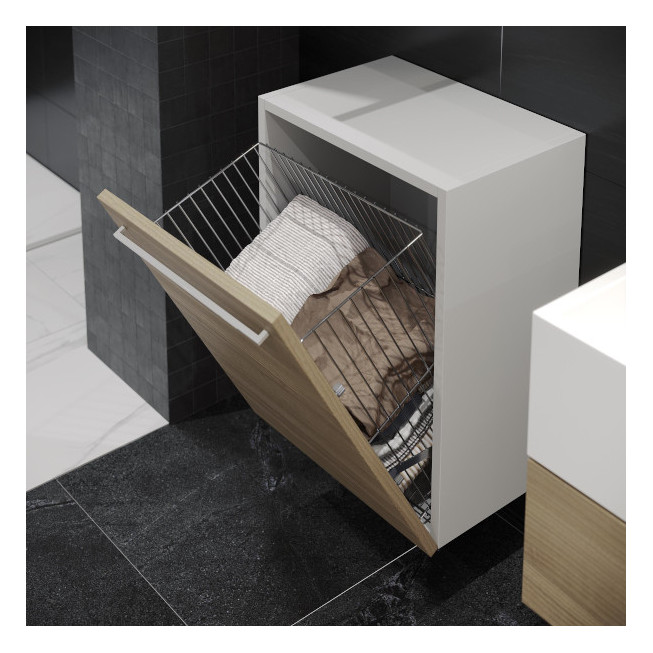 Coș rufe extractibil STARAX, corp 400, 330x260x500, metal crom, organizator dressing glisant