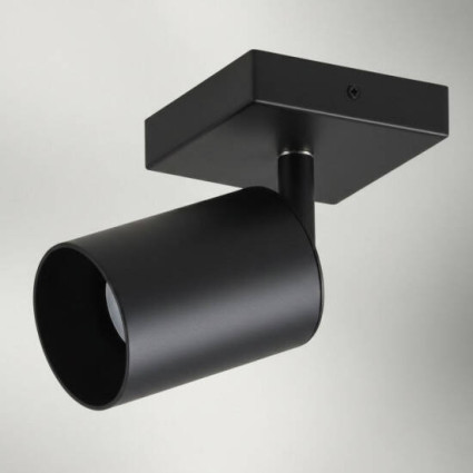 Spot reglabil negru 1xGU10 aluminiu, orientabil, IP20, iluminat interior, modern, SPN75151