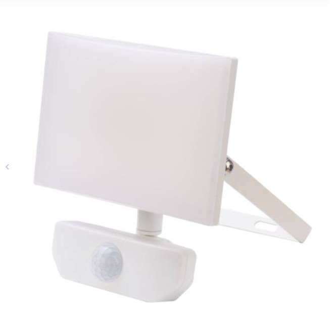 Proiector LED SMD cu senzor de mișcare, 20W (echivalent 100W), 6000K, lumină rece IP65, exterior interior