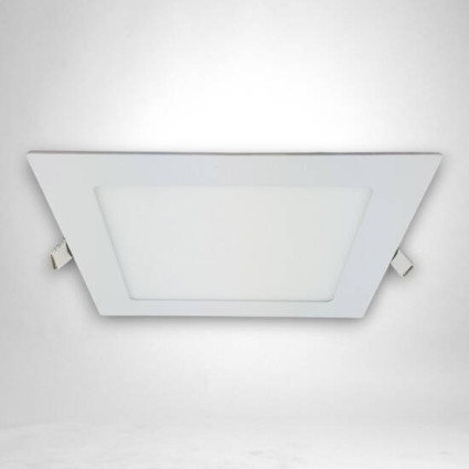 Spot LED Slim pătrat, 166x166mm, 12W (echivalent 75W), 2700K lumină caldă, încastrat, IP20, iluminat interior