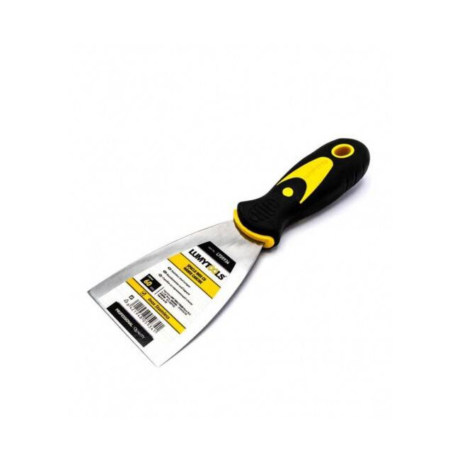 Spaclu inox cu mâner cauciuc LUMYTOOLS LT05934, 60mm, profesional, pentru glet și finisaje