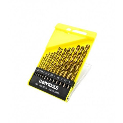 Set 13 burghie metal HSS titanate Lumytools LT22310 – 1.5–6.5 mm, durabile, găurire precisă