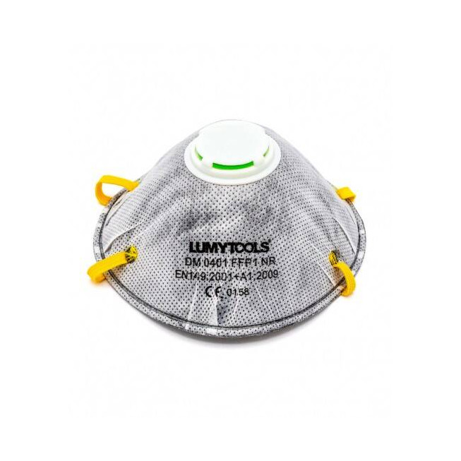 Mască antipraf FFP1 cu filtru carbon LT74301 Lumytools – protecție praf și fum, certificare CE