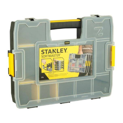 Organizator unelte și accesorii Stanley SortMaster Junior 1-97-483 – 375×290×67 mm, 14 compartimente, capacitate 4 kg