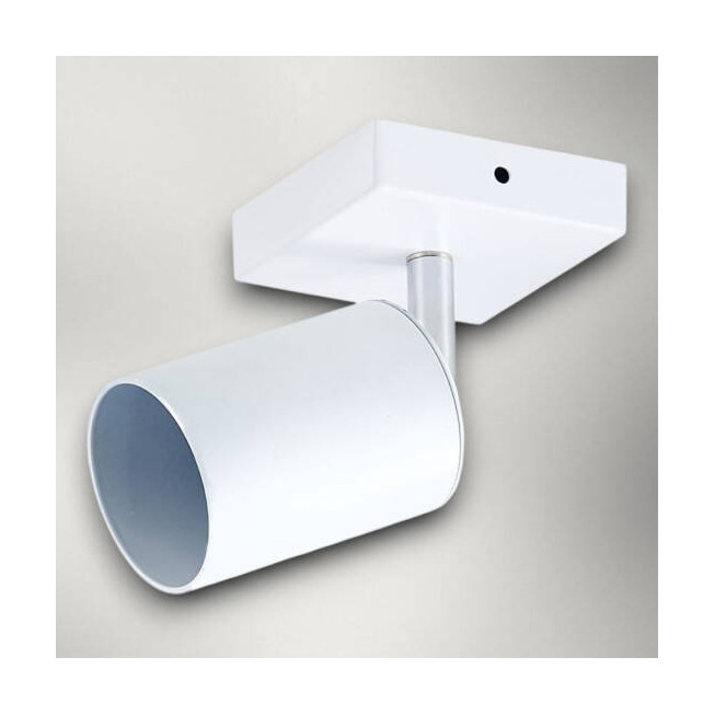 Spot reglabil alb încastrat GU10, orientabil, pentru tavan fals / rigips, alb