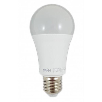 Bec LED E27 A60 15W (echivalent 120–150W), 6400K lumină rece, albă