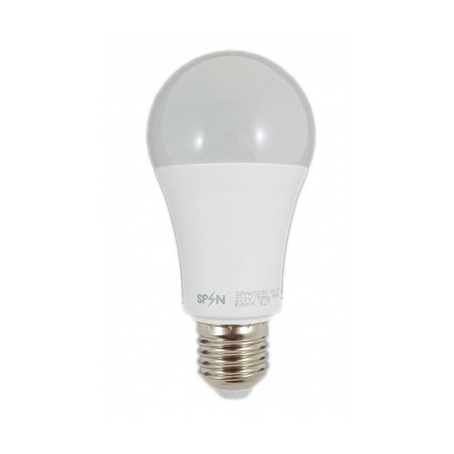 Bec LED E27 A60 15W (echivalent 120–150W), 6400K lumină rece, albă