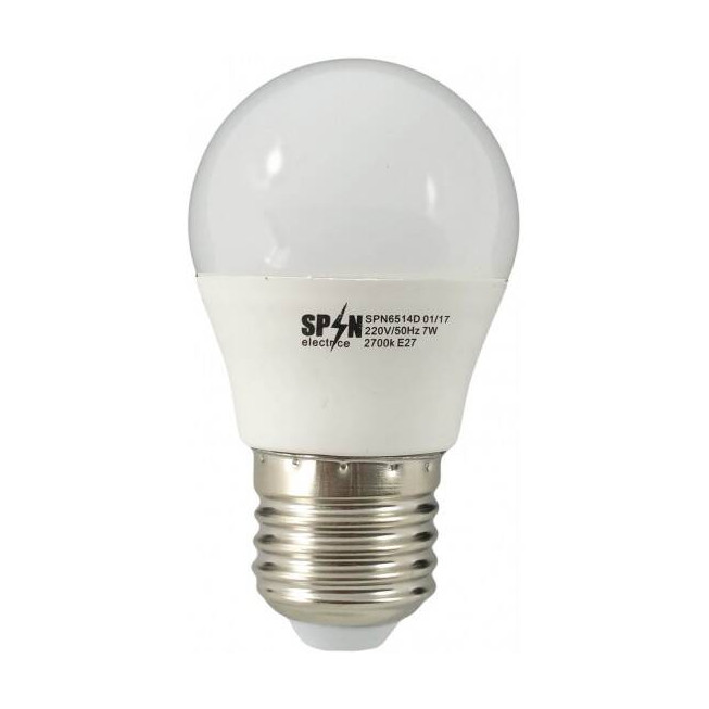 Bec LED E27 G45 sferic 7W (echivalent 60W), 6400K lumină rece