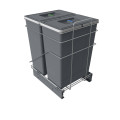 Coș gunoi încorporabil Elletipi Ecofil GC PF01 53H2, sistem metalic pe glisiere, 2x42L, pentru mobilier bucătărie