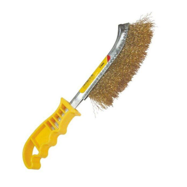 Perie sârmă semilună LumyTools LT06965, 225 mm, mâner plastic, pentru curățare rugină și vopsea