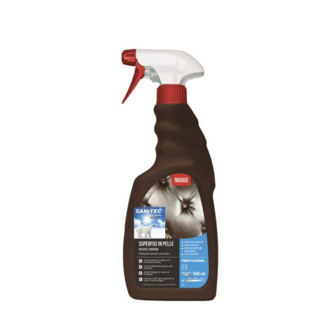 Soluție curățare piele Sanitec 500 ml, detergent profesional pentru piele și ecopiele