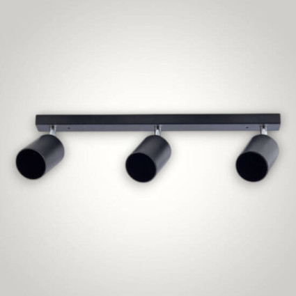 Spot liniar reglabil negru, 3xGU10, 450mm – corp iluminat modern orientabil pentru interior