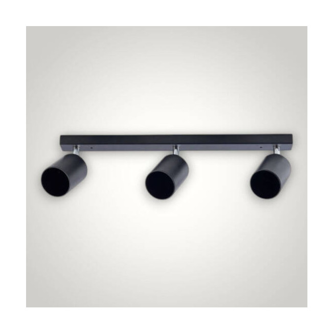 Spot liniar reglabil negru, 3xGU10, 450mm – corp iluminat modern orientabil pentru interior