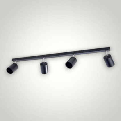 Spot liniar reglabil negru, 4xGU10, 800mm – corp iluminat modern orientabil pentru interior