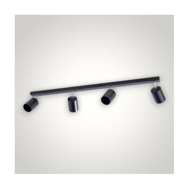 Spot liniar reglabil negru, 4xGU10, 800mm – corp iluminat modern orientabil pentru interior